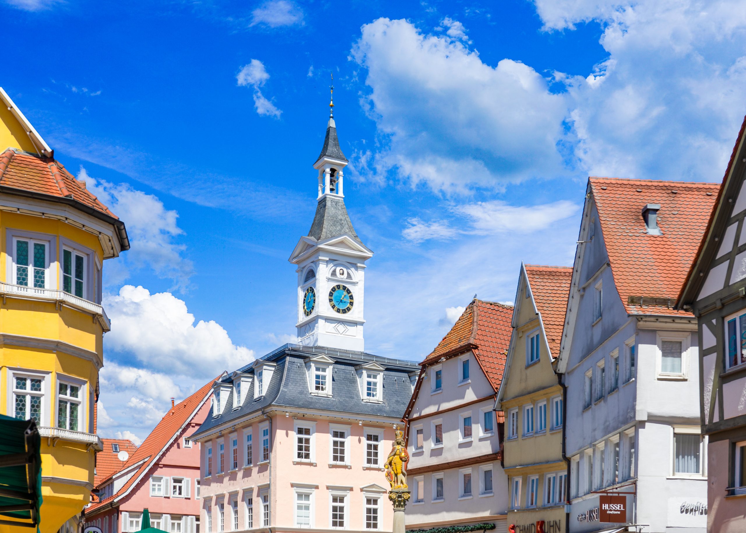 Cityscape of Aalen, Baden-Württemberg — a digitally transformed municipality in Germany using Axians Infoma for smart local government services