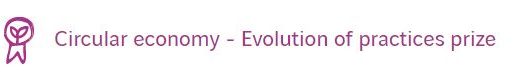 circular economy - evolution of practice prize