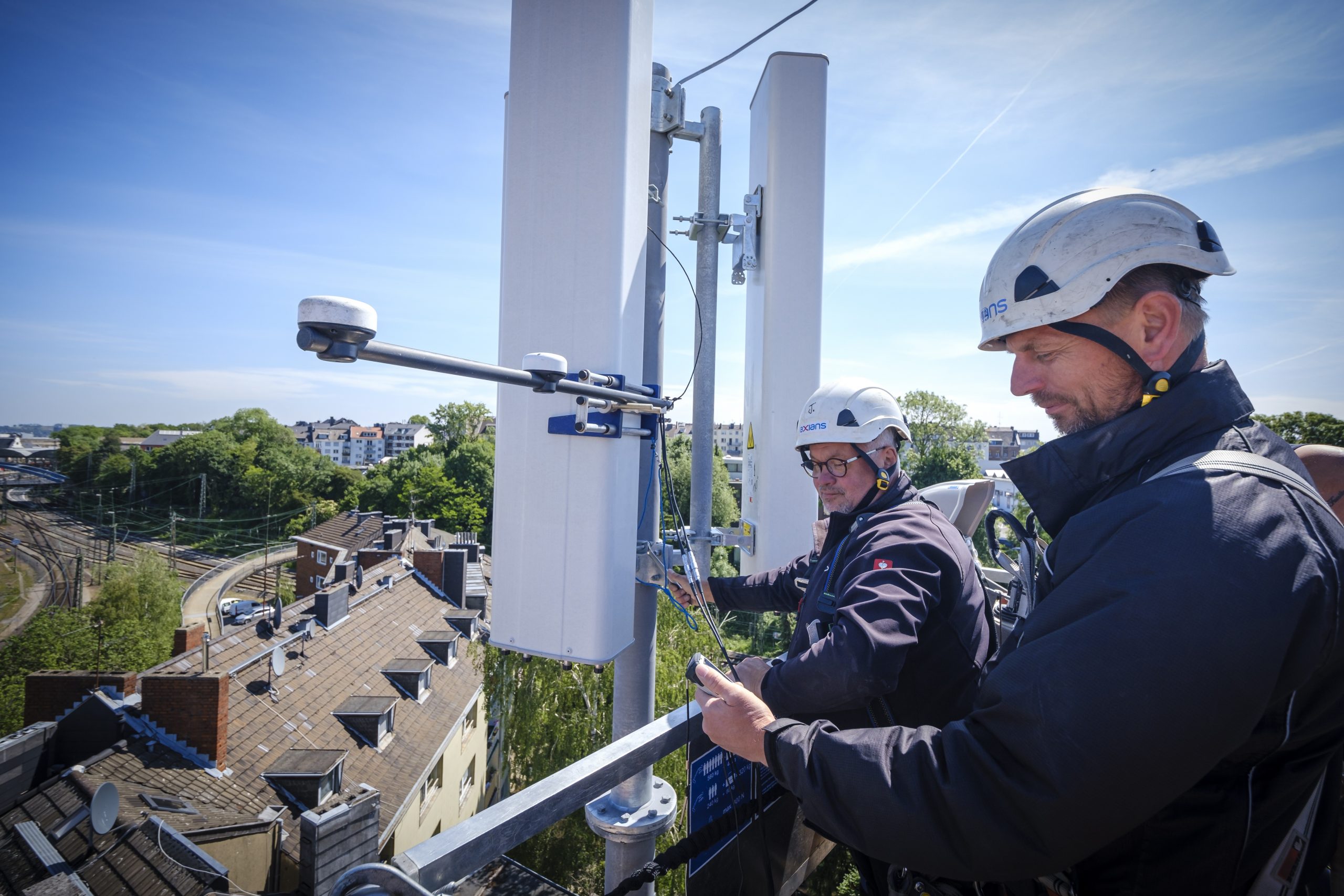 LoRaWAN Aufbau auf einem Dach